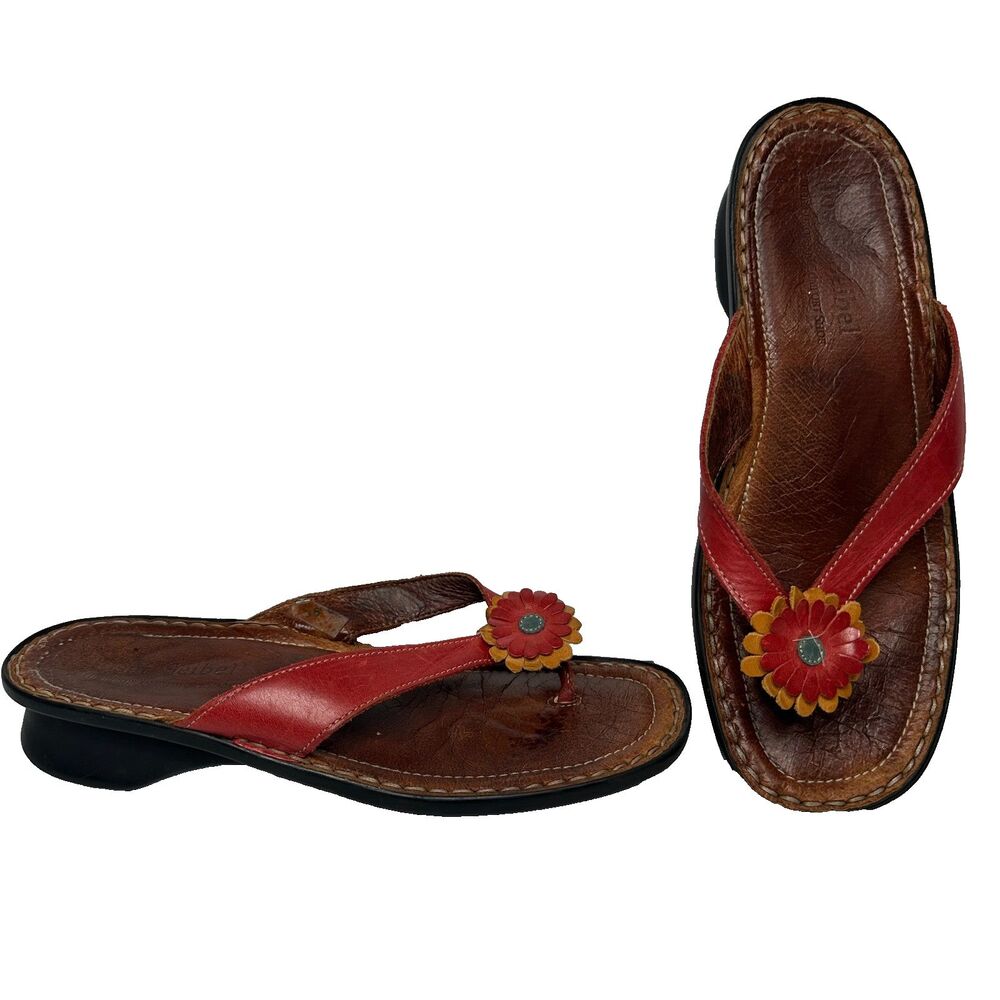 Joseph Seibel Red Flower Sandals Size 38